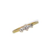 A three stone diamond ring,