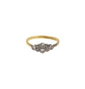 An early 20th century diamond set plaque ring,