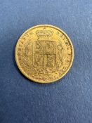 A Victoria 'Young Head Shield Back' sovereign,