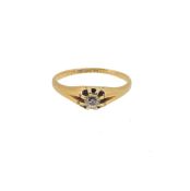 An 18ct gold single stone diamond ring,