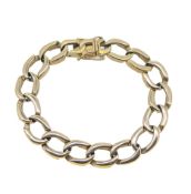 A curb style bracelet,