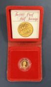 A Queen Elizabeth II proof half sovereign,