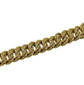 A double curb link bracelet,