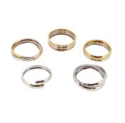 Five modern dress rings