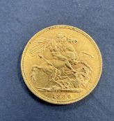 A Victoria 'Young Head' sovereign,
