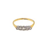 A five stone diamond ring