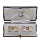 A pair of 9ct gold cufflinks,