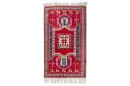 A FINE TURKISH RUG OF CAUCASIAN DESIGN