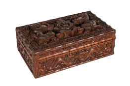 AN EDWARDIAN BOER WAR CIGARETTE AND CIGAR BOX, 5TH BATTALION EAST SURREY REGIMENT, SOUTH AFRICA