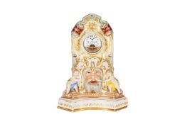 ATTRIBUTED TO VIENNA PORCELAIN; A POCKET WATCH HOLDER, LATE 19TH CENTURY