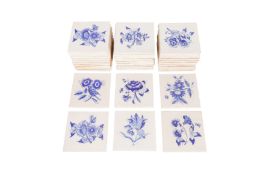 A GROUP OF DELFT BLUE & WHITE TILES