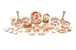 A 56-PIECE ROYAL CROWN DERBY OLDE AVESBURY TEA & DINNER SERVICE