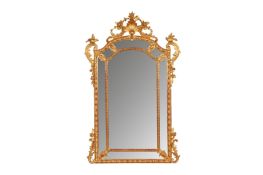 A 20TH CENTURY GILTWOOD AND GESSO LOUIS XVI STYLE MIRROR