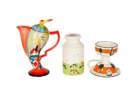 A GROUP OF THREE CERAMIC ITEMS