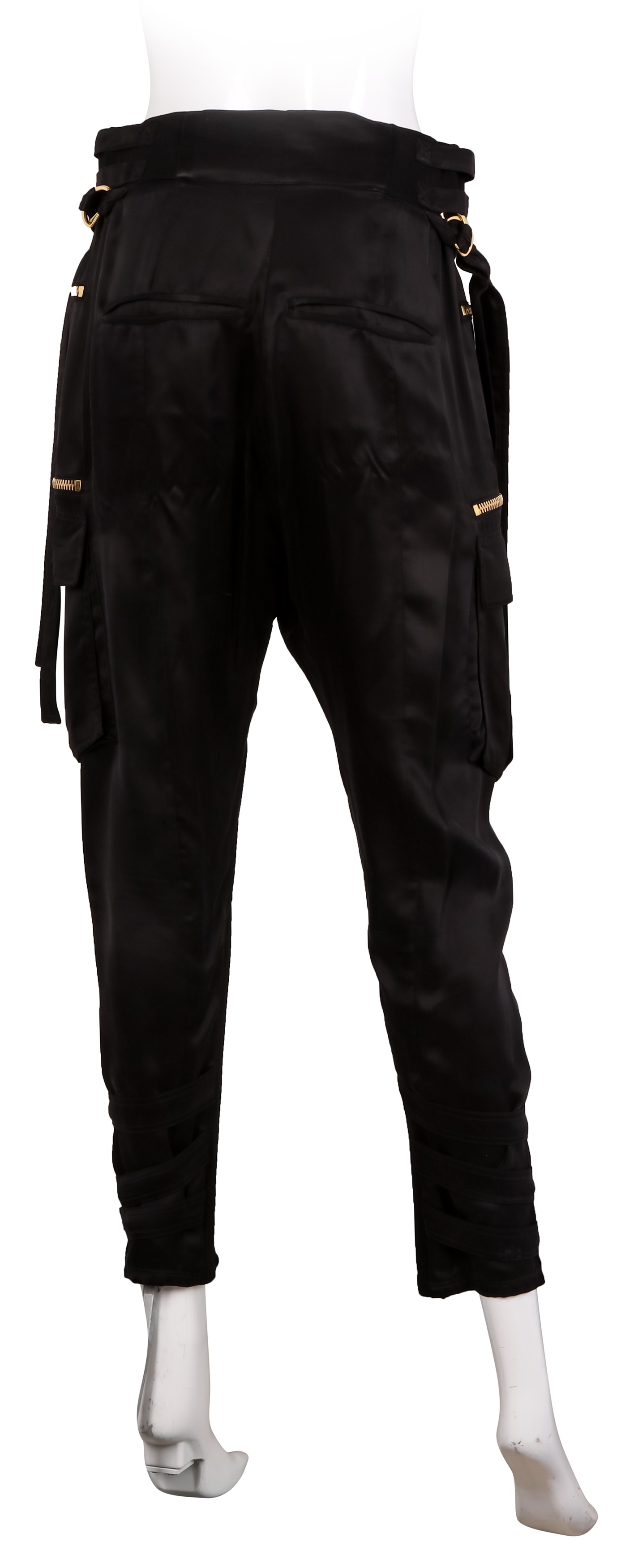 Balmain Black Tapered Cargo Trouser - Size 38 - Image 2 of 3