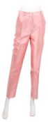 Dolce & Gabbana Pink Silk Tapered Trouser - Size 44