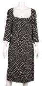 Dolce & Gabbana Black Print Shift Dress - Size 48