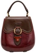 Alexander McQueen Burgundy Cocoon Top Handle Bag