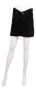 Balenciaga Black Denim Mini Skirt - Size 38