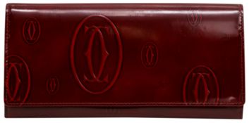 Cartier Bordeaux Happy Birthday Continental Wallet