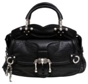 Alexander McQueen Black Top Handle Motorcycle Bag