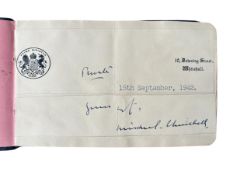 Autograph Album.- Incl. Winston Churchill