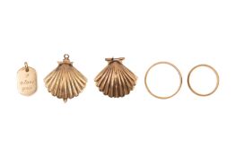 A COLLECTION OF 9CT YELLOW GOLD JEWELLERY