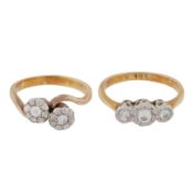 Two diamond rings