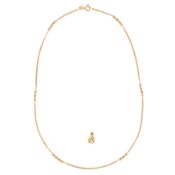 A Unoaerre chain necklace and a pearl pendant