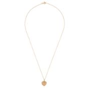 A heart locket pendant necklace