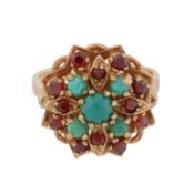 A flower gem set ring