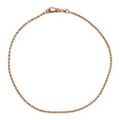 A rope twist fob chain