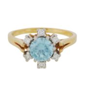 An zircon and diamond ring