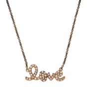 A diamond love pendant necklace