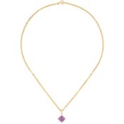 An amethyst and diamond pendant necklace