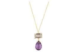 A gem set pendant necklace