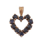 A sapphire heart pendant