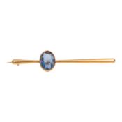A blue paste brooch