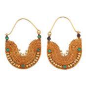 A pair of hoop earrings