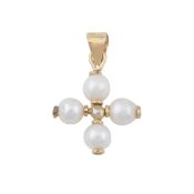 A pearl cross pendant