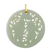A Chinese jadeite pendant