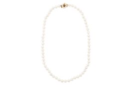 A single strand pearl necklace, circa 1983