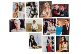 James Bond Interest.- Group of photographs signed by various actors and actresses from the James Bon