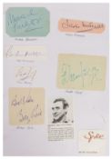 Autograph Collection.- Actors & Entertainers Collection of cards, clipped autographs and photographs