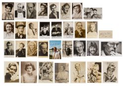Autograph Collection.- Actors & Entertainers Collection of photographs and loose album pages signed 