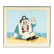 Ryan (John) Two artworks by Captain Pugwash creator Colour cut-out figures of Captain Pugwash and To