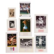 Tennis Interest.- Collection of autographs and photographs signed by famous Tennis players