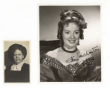Movie Couples.- Charles Laughton & Elsa Lanchester Pair of signed photographs signed by Elsa Lanches