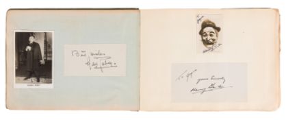 Autograph Album.- Vintage Actors & Entertainers Autograph album featuring signatures by vintage acto