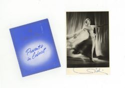 Dietrich (Marlene) Signed vintage black and white, matt-finish photograph of Marlene Dietrich